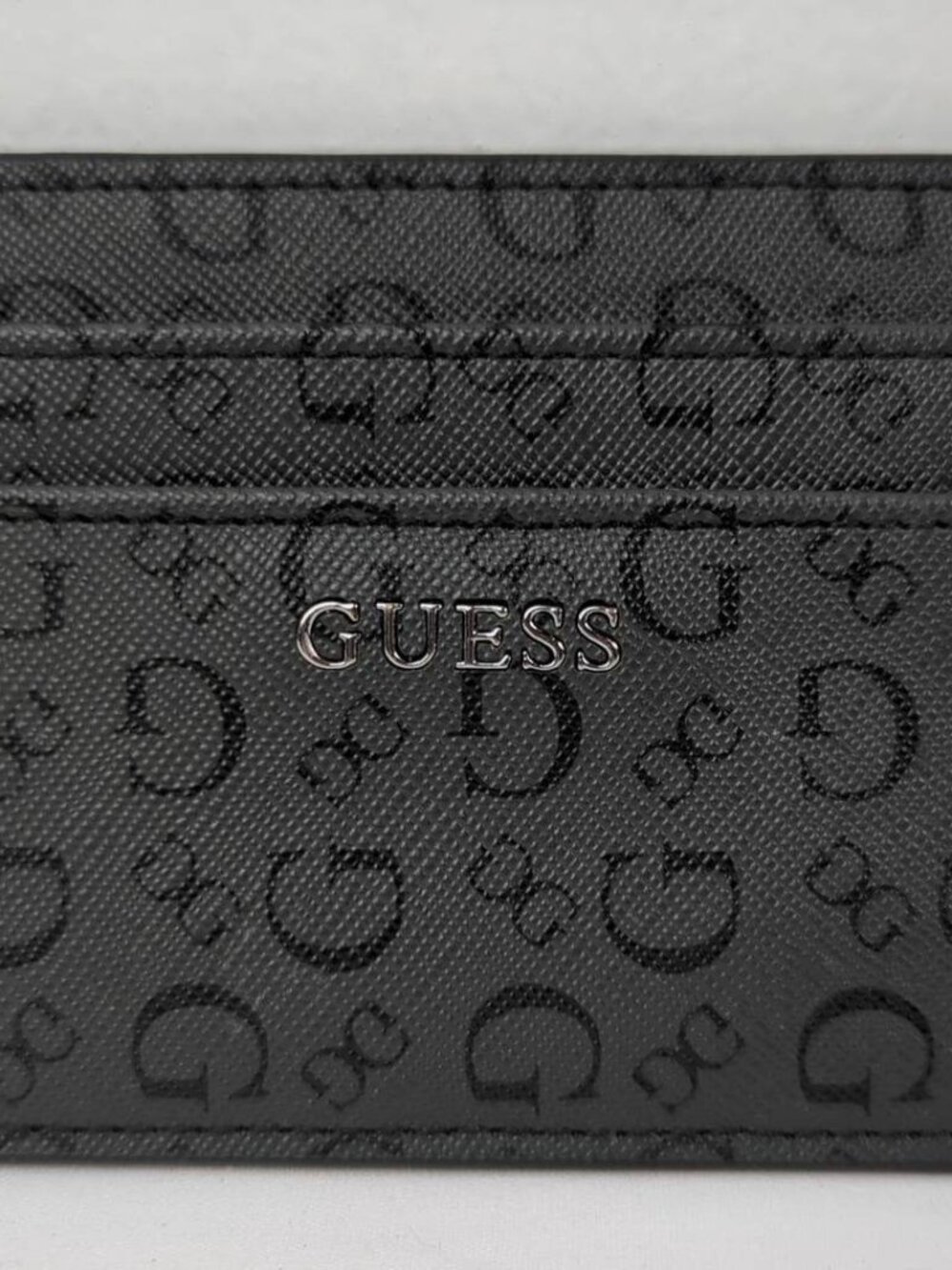 Guess Black Logo Card Holder